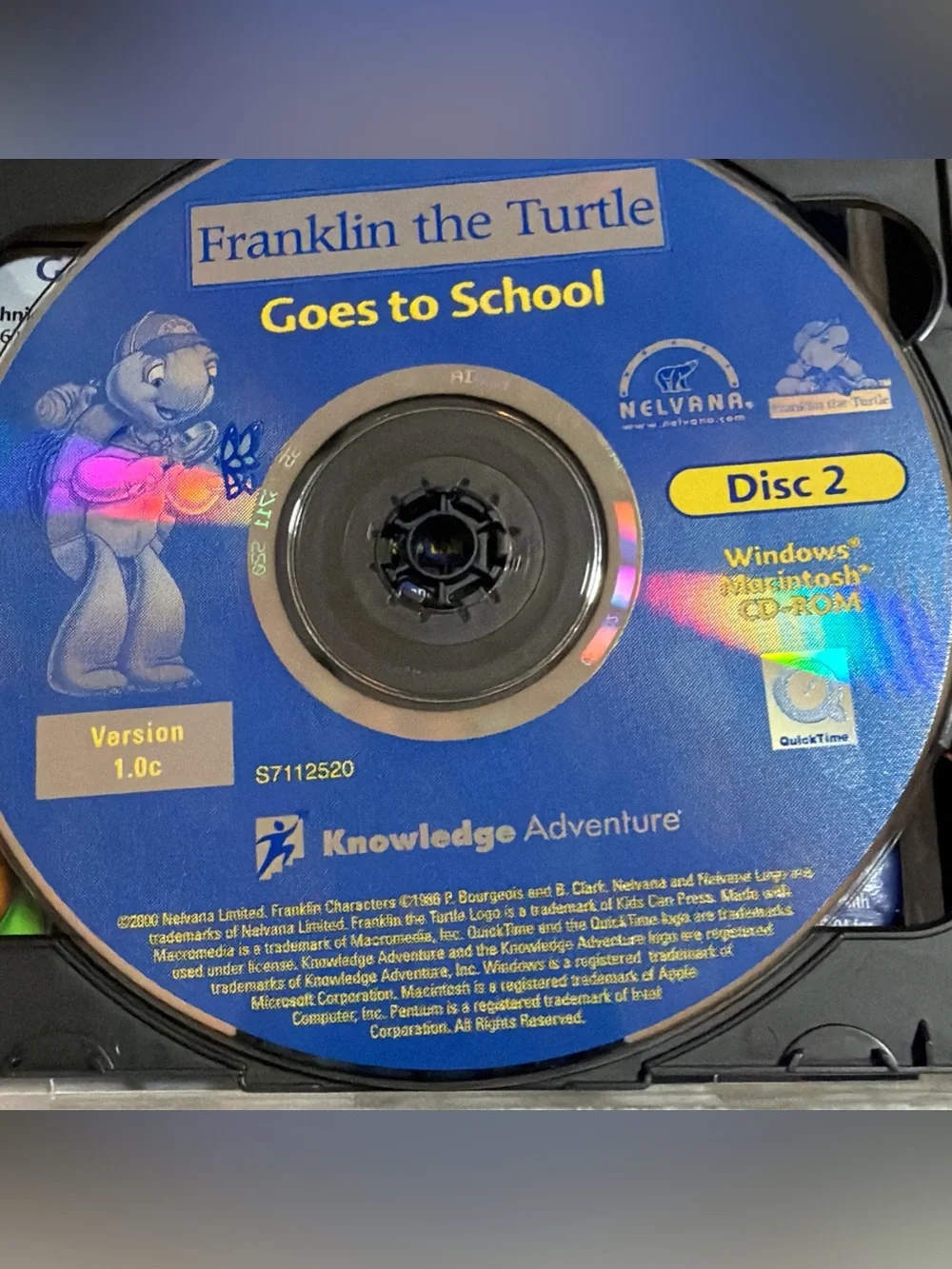 Franklin the Turtle Goes to School 2000 PC Game 2-Disc Ages 4-6 CD-ROM